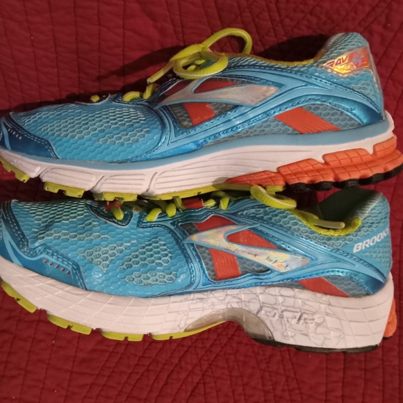 Brooks Ravenna 5 Women's 8.5 M Running Shoes. Aqua,Coral,Lime.       FF216 - Picture 2 of 9
